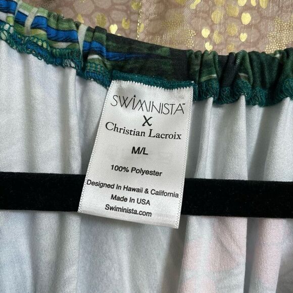 Christian Lacroix x Swiminista Carefree Mini Dress Jardin Exochic Print, Green T - Picture 5 of 8